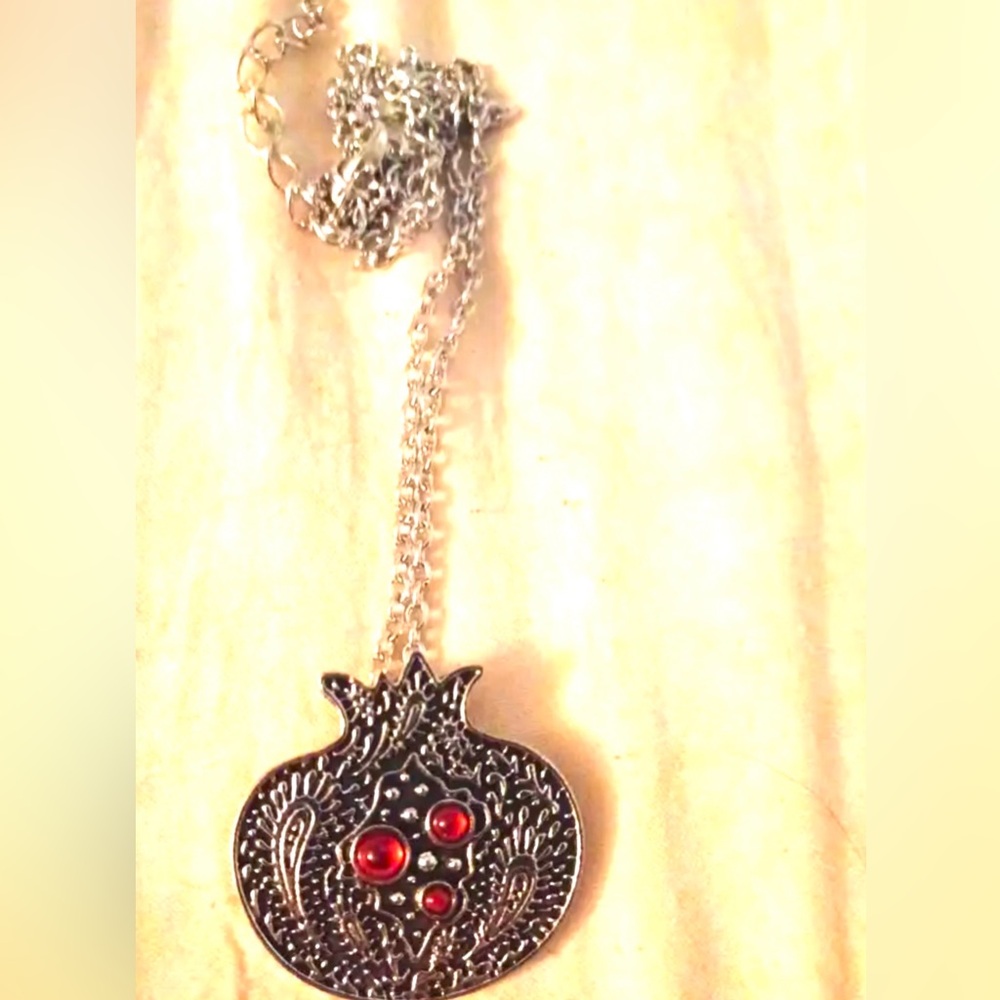 Fruit of the Dead~ Pomegranate Persephone Adonis Greek Gods Spinel Seed Necklace - Picture 11 of 11